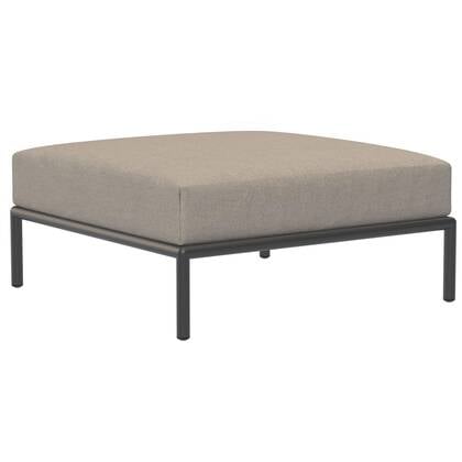Houe Level2 Ottoman voetenbank Dark Grey frame Ash Beige
