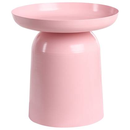Beliani - TAGGART - Bijzettafel - Pastel - IJzer Roze