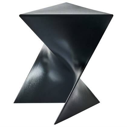 Beliani - PECOS - Bijzettafel - Zwart - Synthetisch materiaal