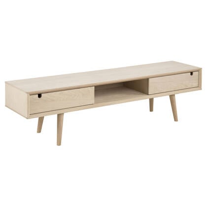 Hjem Interiors Tilda Blank Eiken TV Meubel met 2-Schuifdeuren Bruin