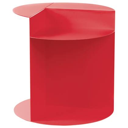 Beliani - TAGGART - Bijzettafel - Rood - IJzer