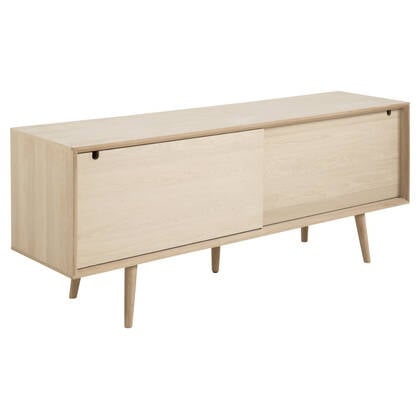 Hjem Interiors Tilda Blank Eiken Dressoir met Schuifdeuren en 5-Lades Bruin