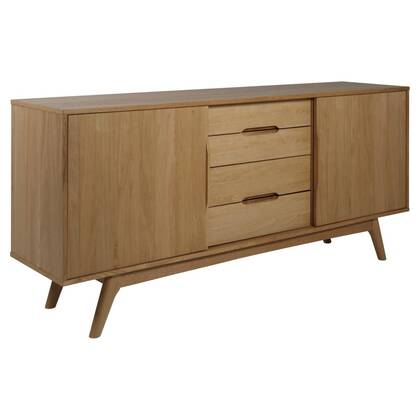 Giga Living - Dressoir - Naturel Eiken - 180x44x84cm - Mylla Bruin