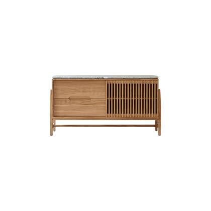 Tikamoon - Buffetkast Isaure van massief teakhout en premium terrazzo 140 cm