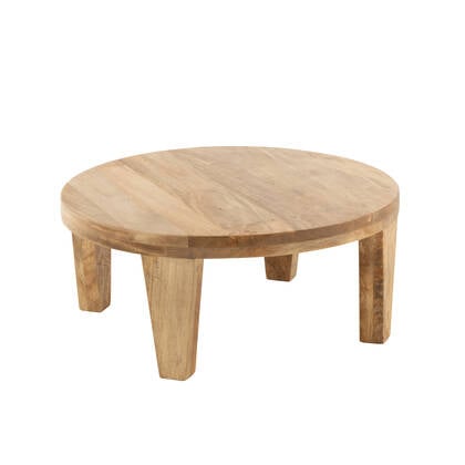 J-Line salontafel Rond - hout - naturel Beige