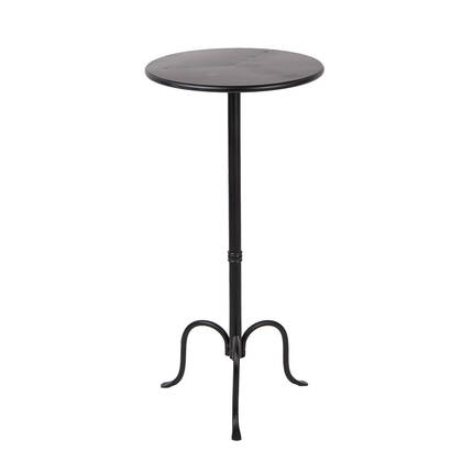 Clayre & Eef Bijzettafel Ø 38x78 cm Zwart Metaal