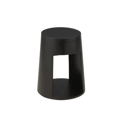 J-Line bijzettafel Drawn - hout|mdf - Zwart