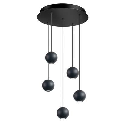 ETH Grace Hanglamp round 5x4w | 400cm kabel| 1800LM Zwart