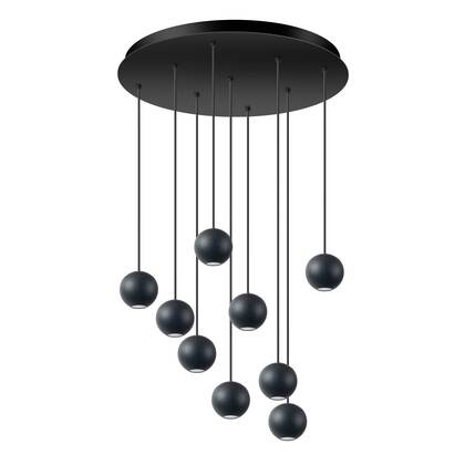 ETH Grace Hanglamp round 9x4W | 400cm kabel | 3240LM Zwart