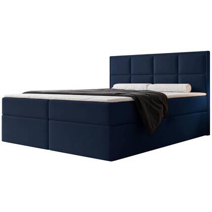 NADUVI Collection Boxspring Antonia velvet met opbergvak 140x200 Zwart