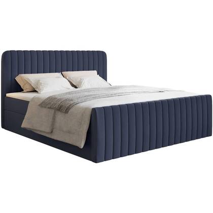 NADUVI Collection Boxspring Adrien chenille met opbergvak 160x200 Blauw
