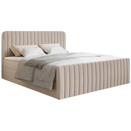 NADUVI Collection Boxspring Adrien chenille met opbergvak 180x200 Beige