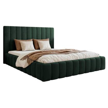NADUVI Collection Bedframe Flores velvet 160x200 met opbergvak Groen