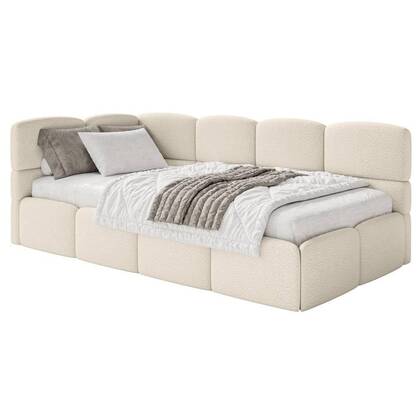 NADUVI Collection Jeugdbed incl matras Chloe links bouclé 90x200 met
