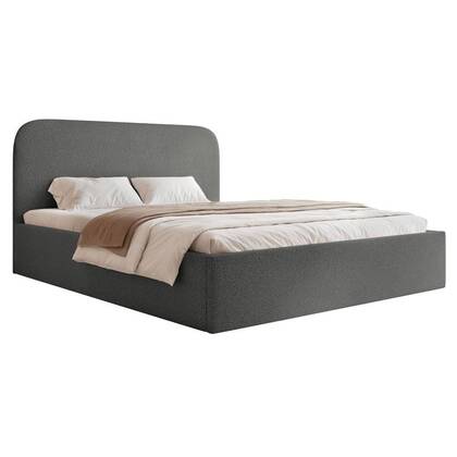 NADUVI Collection Bedframe Fia 140x200 bouclé met opbergvak Grijs