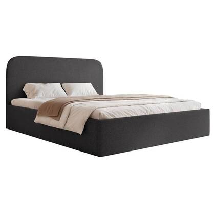 NADUVI Collection Bedframe Fia 140x200 bouclé met opbergvak Grijs