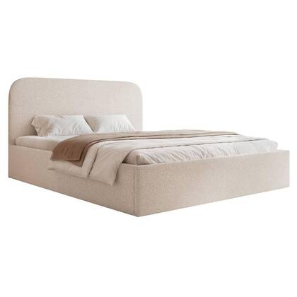NADUVI Collection Bedframe Fia 140x200 bouclé met opbergvak Beige