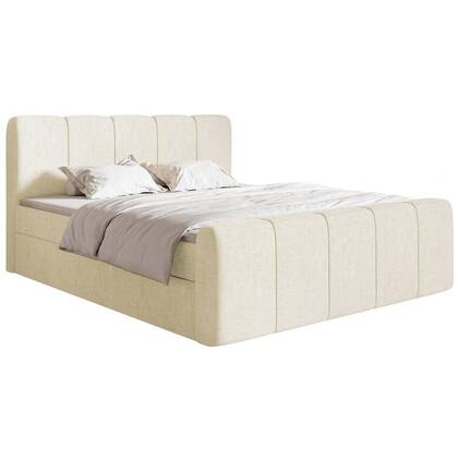 NADUVI Collection Boxspring Chloe 160x200 chenille met opbergvak Wit