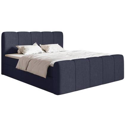 NADUVI Collection Boxspring Chloe 180x200 chenille met opbergvak Blauw