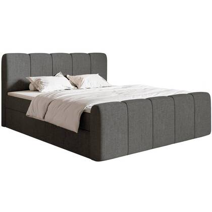 NADUVI Collection Boxspring Chloe 160x200 chenille met opbergvak Grijs