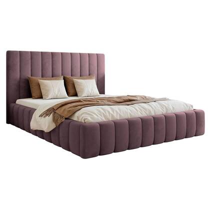 NADUVI Collection Bedframe Flores velvet 180x200 met opbergvak Paars