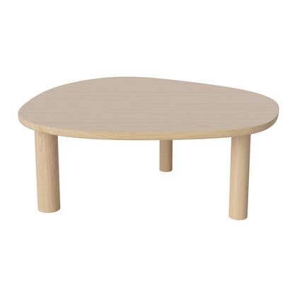 Bolia Latch Salontafel - B 100 x D 80 cm - Witgepigmenteerd Geolied Eiken Bruin, Beige
