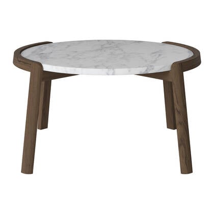 Bolia Mix Salontafel Medium - Wit / Marmer - Donker Geolied Eiken Wit, Grijs