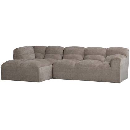WOOOD Tibas Chaise Longue Bank Links - Geweven Stof - Zand Beige