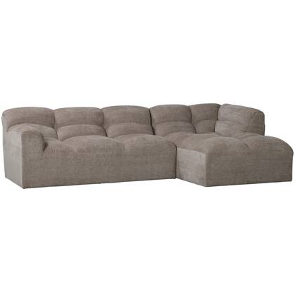 WOOOD Tibas Chaise Longue Bank Rechts - Geweven Stof - Zand Beige