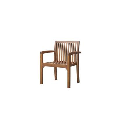 Tikamoon - Pilar - Set van 2 tuinstoelen met armleuning in massief acacia