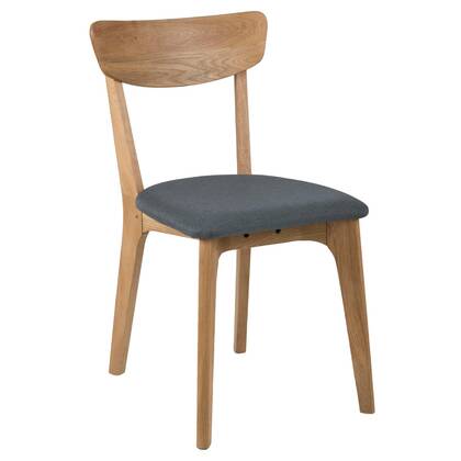 Giga Living - Eetkamerstoel - Donker - Zithoogte 47,5cm - Ylven - Set van 2 Grijs