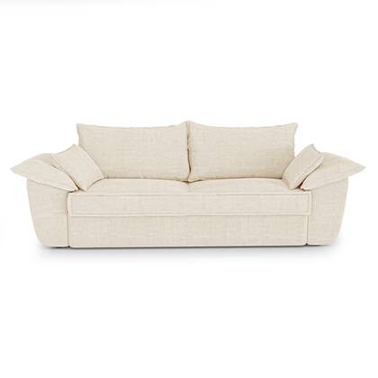 3-zits kleurige ribfluwelen bank 230cm Crème