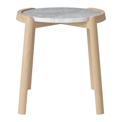 Bolia Mix Salontafel Small - Wit / Marmer - Witgepigmenteerd Geolied Eiken Wit, Grijs