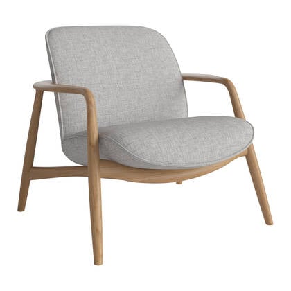 Bolia Bowie Fauteuil - Eiken - Licht Grijs