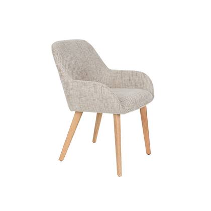 Housecraft Living Loua Eetkamerstoel Beige| Bruin - Set van 2