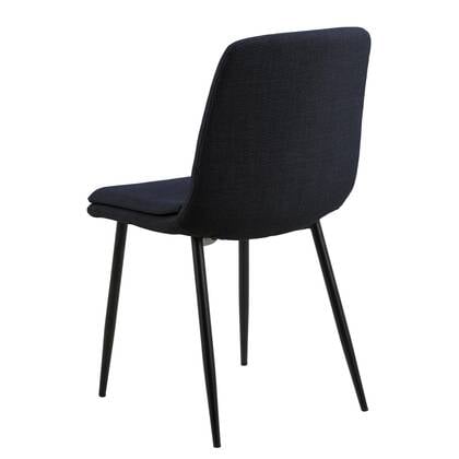 Giga Living - Eetkamerstoel - Donker - Stof - Zithoogte 48cm - Becky - Set van 4 Blauw