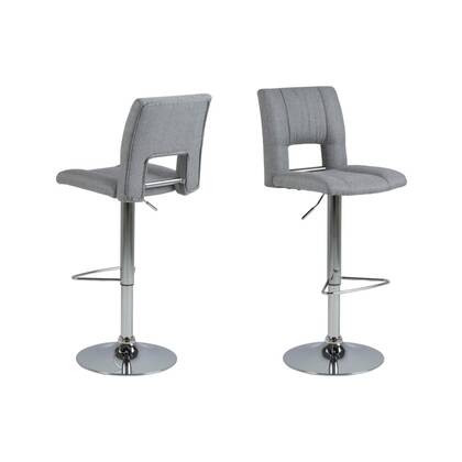 Giga Living - Barkruk Licht|Zilver - Zithoogte 83cm - Wistad - Set van 2 Grijs