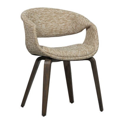 WOOOD Yossi Eetkamerstoel Donker Eiken - Zand Beige