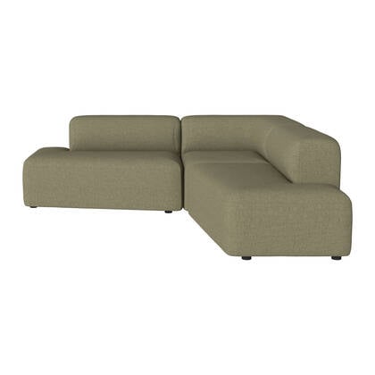 Bolia Angle Hoekbank met Chaise Longue - Green Groen