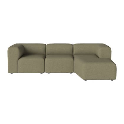 Bolia Angle 3-zitsbank met Chaise Longue Rechts - Green Groen