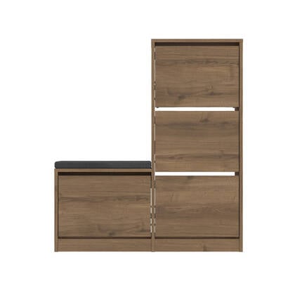 Calicosy - Schoenenkast DUDE - B105 cm - Eikenlook Bruin
