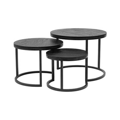 Kick salontafelset Dana - Zwart Bruin