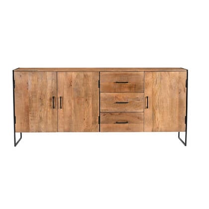 Livingfurn - Dressoir - Elin 180cm - Bruin, Zwart