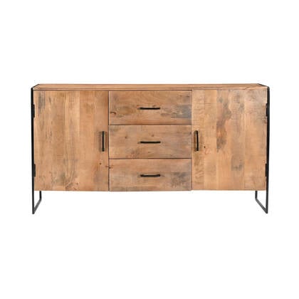 Livingfurn - Dressoir - Elin 150cm - Bruin, Zwart