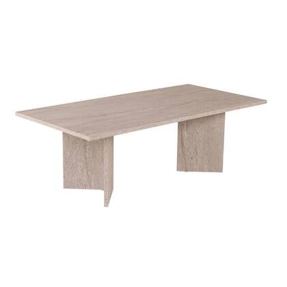 Calicosy - Salontafel SABIN - B119 cm - Travertijneffect Beige