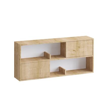 Calicosy - Hangplank met 2 deuren FLORA - B120 cm - Houtlook Bruin
