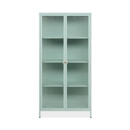 Calicosy - Vitrinekast met 2 glazen deur MILTON - B80 cm - Groen