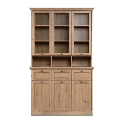 Calicosy - Buffetkast met 6 deuren TIMBER - B120 cm - Houtlook Bruin