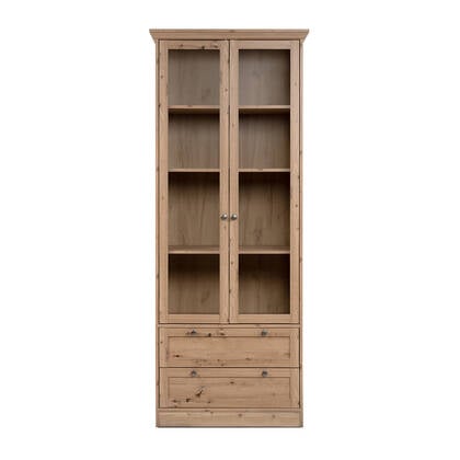 Calicosy - Vitrinekast met 2 glazen deur TIMBER - Houtlook Bruin