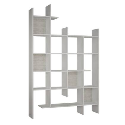 Calicosy - Boekenkast met 18 planken MANCO - H188 cm - Blanc Wit